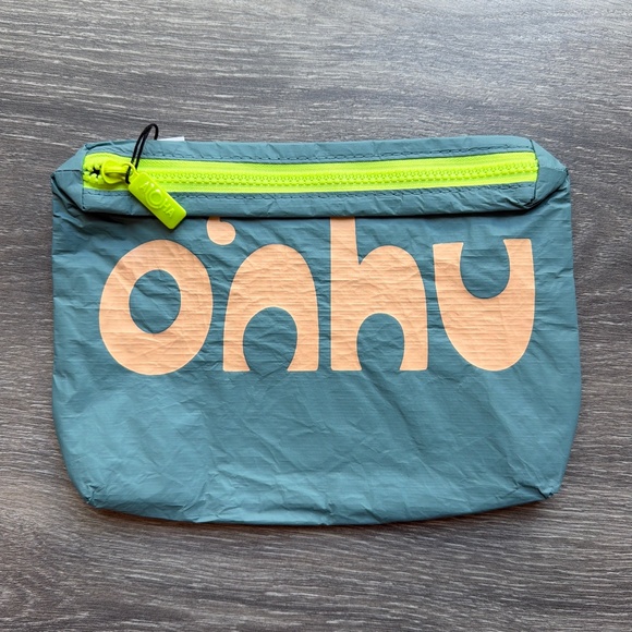 ALOHA Collection Handbags - Aloha Collection Small Pouch, O’ahu Bubble, tangerine/tide